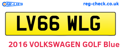 LV66WLG are the vehicle registration plates.