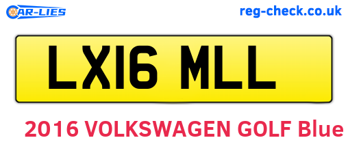 LX16MLL are the vehicle registration plates.