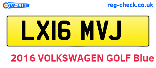 LX16MVJ are the vehicle registration plates.