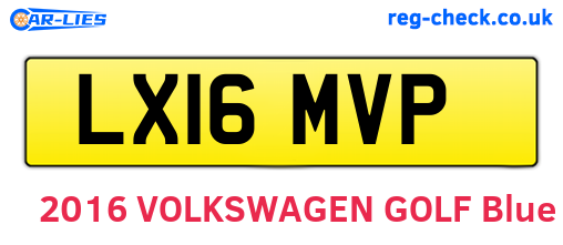 LX16MVP are the vehicle registration plates.