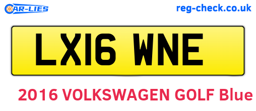LX16WNE are the vehicle registration plates.