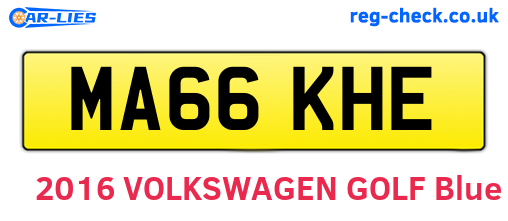 MA66KHE are the vehicle registration plates.