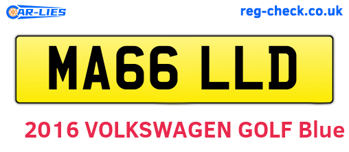 MA66LLD are the vehicle registration plates.