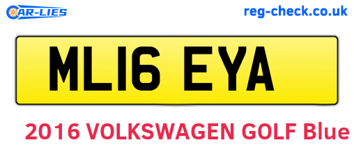 ML16EYA are the vehicle registration plates.