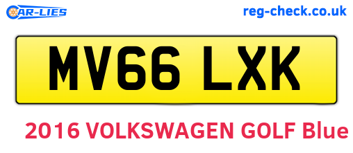 MV66LXK are the vehicle registration plates.