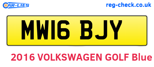 MW16BJY are the vehicle registration plates.