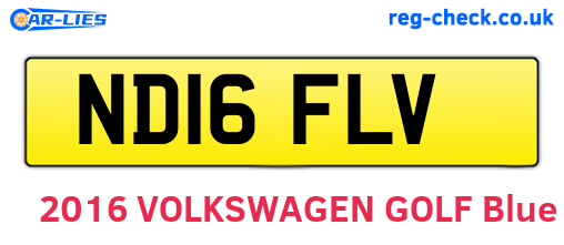 ND16FLV are the vehicle registration plates.