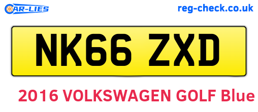 NK66ZXD are the vehicle registration plates.