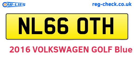 NL66OTH are the vehicle registration plates.