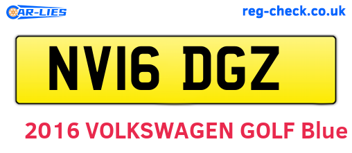 NV16DGZ are the vehicle registration plates.