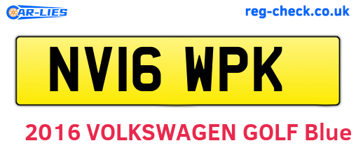 NV16WPK are the vehicle registration plates.