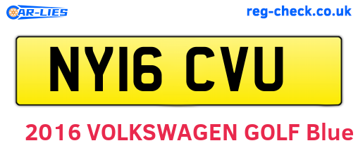 NY16CVU are the vehicle registration plates.