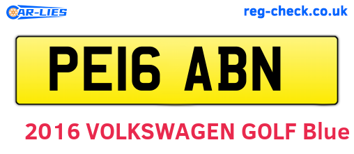 PE16ABN are the vehicle registration plates.