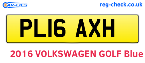 PL16AXH are the vehicle registration plates.