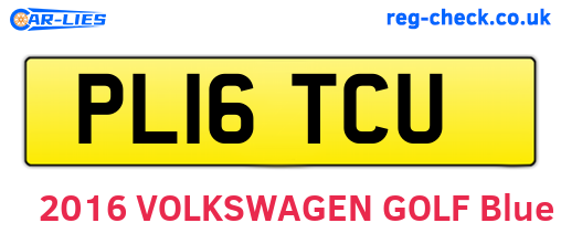 PL16TCU are the vehicle registration plates.