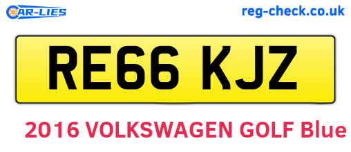 RE66KJZ are the vehicle registration plates.