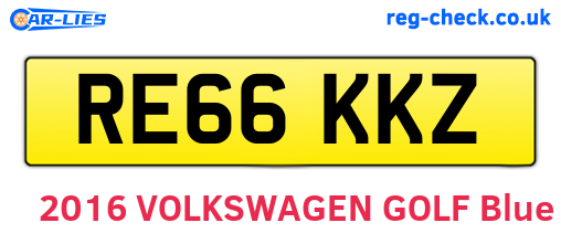 RE66KKZ are the vehicle registration plates.