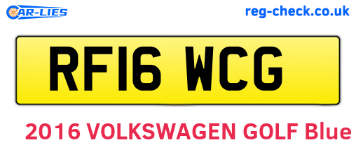 RF16WCG are the vehicle registration plates.