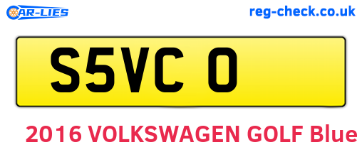 S5VCO are the vehicle registration plates.