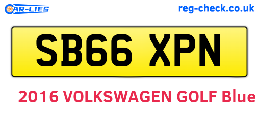 SB66XPN are the vehicle registration plates.