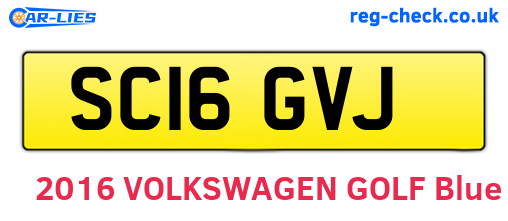 SC16GVJ are the vehicle registration plates.
