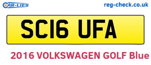SC16UFA are the vehicle registration plates.