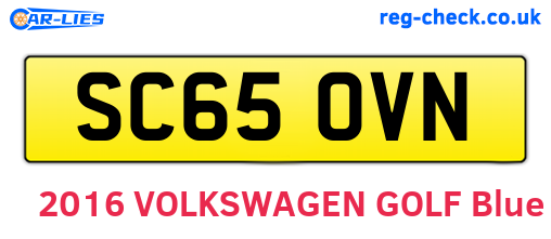 SC65OVN are the vehicle registration plates.