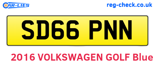 SD66PNN are the vehicle registration plates.