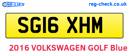 SG16XHM are the vehicle registration plates.