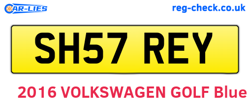 SH57REY are the vehicle registration plates.