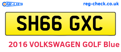 SH66GXC are the vehicle registration plates.