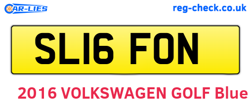 SL16FON are the vehicle registration plates.