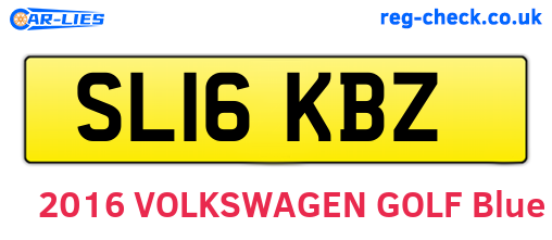 SL16KBZ are the vehicle registration plates.