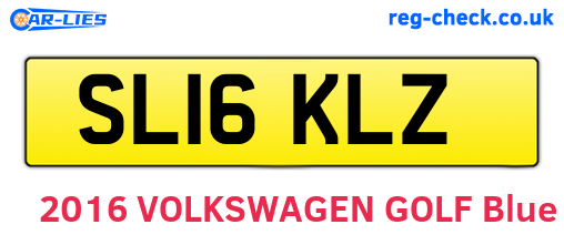 SL16KLZ are the vehicle registration plates.