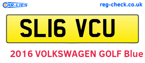 SL16VCU are the vehicle registration plates.