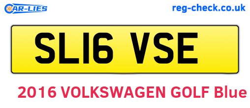 SL16VSE are the vehicle registration plates.