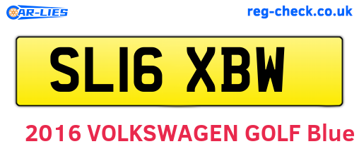 SL16XBW are the vehicle registration plates.