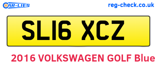 SL16XCZ are the vehicle registration plates.