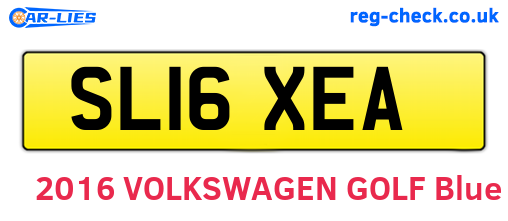 SL16XEA are the vehicle registration plates.