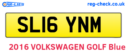 SL16YNM are the vehicle registration plates.