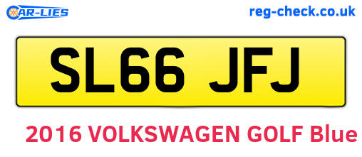 SL66JFJ are the vehicle registration plates.