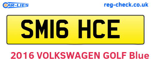 SM16HCE are the vehicle registration plates.