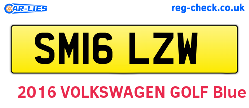 SM16LZW are the vehicle registration plates.