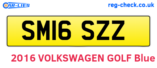 SM16SZZ are the vehicle registration plates.