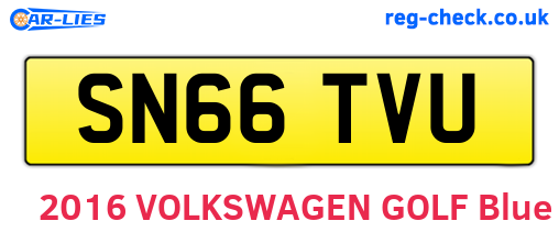 SN66TVU are the vehicle registration plates.