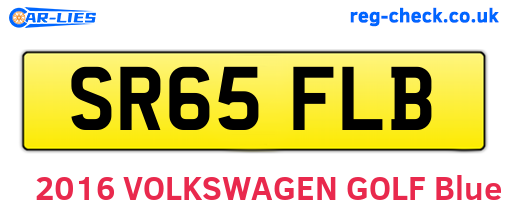 SR65FLB are the vehicle registration plates.
