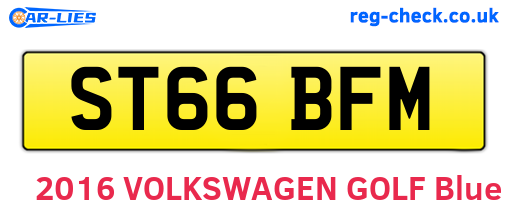 ST66BFM are the vehicle registration plates.