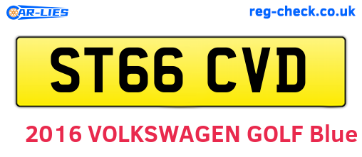 ST66CVD are the vehicle registration plates.