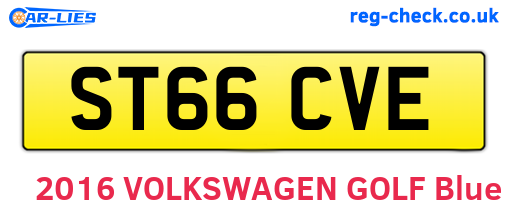 ST66CVE are the vehicle registration plates.