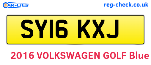 SY16KXJ are the vehicle registration plates.
